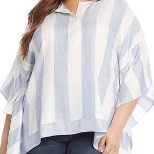 Karen Kane $128 1L28391W Riviera Scarf Top Color STP Sz 1X NWT